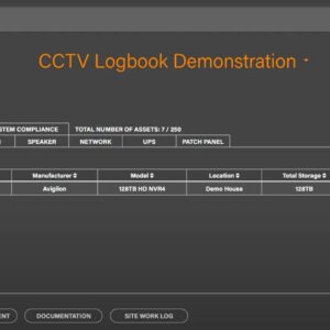 Screenshot of CCTV Logbook software 1